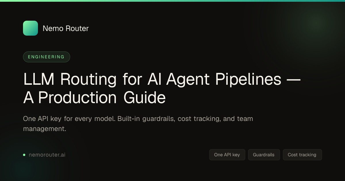 LLM Routing for AI Agent Pipelines — A Production Guide