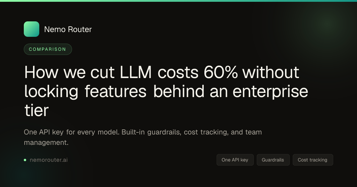 How we cut LLM costs 60% without locking features behind an enterprise tier